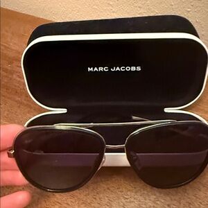 Marc Jacobs Silver and Black Sunglasses